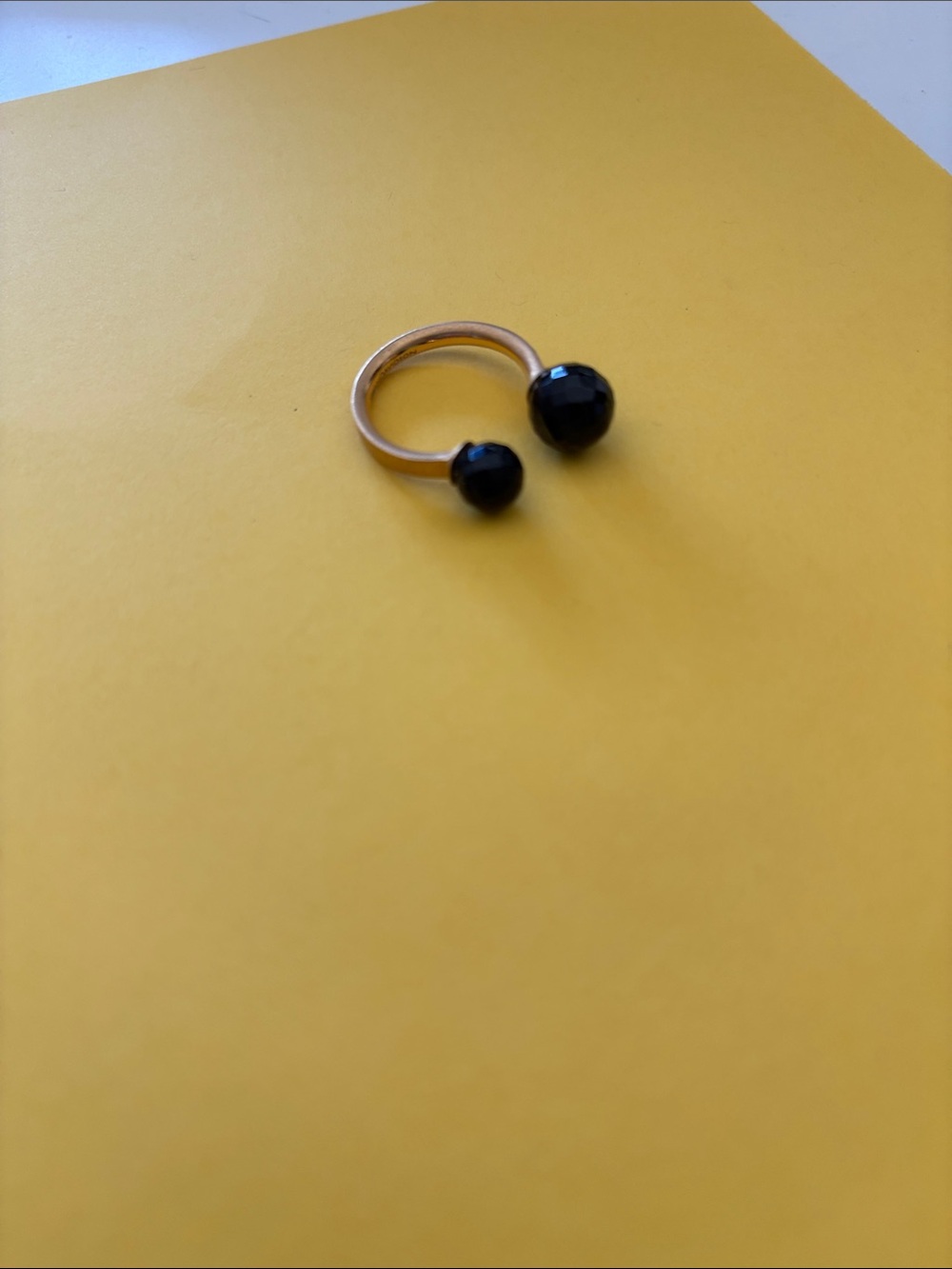 Dean Davidson Gold Open Ring with Black Bead Accents - Women's Jewelry